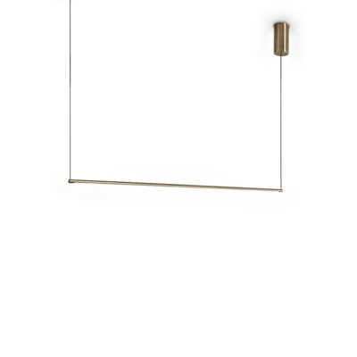 Luminosa Lighting Luminosa Essence Bar Pendant Ceiling Light Brass 1X Led 2250Lm 3000K from B&Q