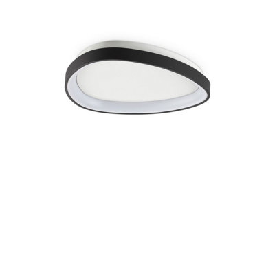 Luminosa Lighting Luminosa Gemini Integrated Led Semi Flush Ceiling Light Black 2950Lm 4000K from B&Q