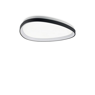Luminosa Lighting Luminosa Gemini Integrated Led Semi Flush Ceiling Light Black 3550Lm 4000K from B&Q