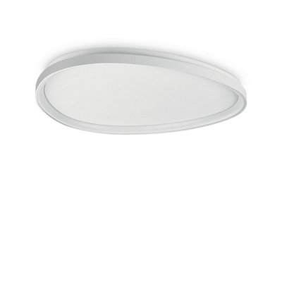 Luminosa Lighting Luminosa Gemini Integrated Led Semi Flush Ceiling Light White 4650Lm 4000K from B&Q