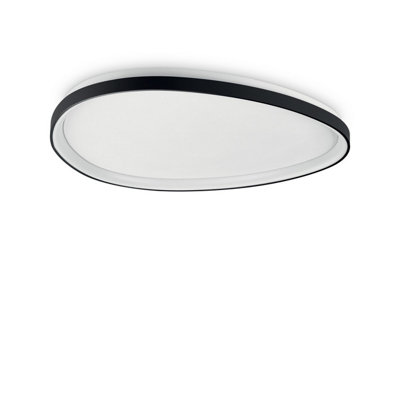Luminosa Lighting Luminosa Gemini Integrated Led Semi Flush Ceiling Light Black 4650Lm 4000K from B&Q