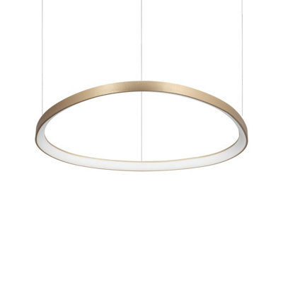 Luminosa Lighting Luminosa Gemini Integrated Led Pendant Ceiling Light Brass 6600Lm 4000K from B&Q