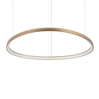 Luminosa Lighting Luminosa Gemini Integrated Led Pendant Ceiling Light Brass 9100Lm 4000K from B&Q