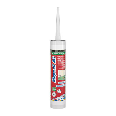 Mapei Mapesil Ac Cement Grey Solvent-Free All-Weather Silicone-Based Sealant310Ml from B&Q
