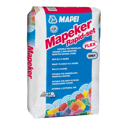 Mapei Rapid Set Flex Grey Wall & Floor Tile Adhesive20Kg from B&Q