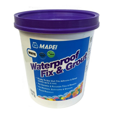 Mapei Ready Mixed White Flexible Wall Tile Grout1.5Kg Tub from B&Q