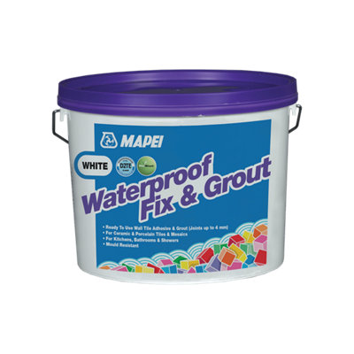 Mapei Waterproof Fix & Grout White 3.75Kg from B&Q