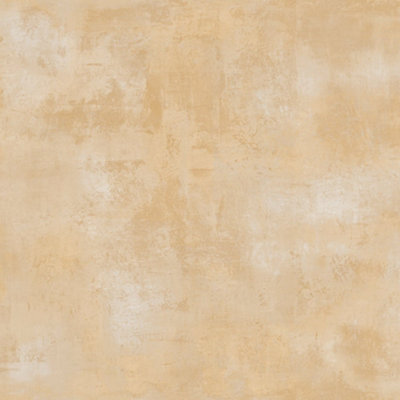 Galerie Italian Textures 3 Yellow Unito Room Plaster Effect 10.05M X 106Cm Double Width Wallpaper Roll from B&Q