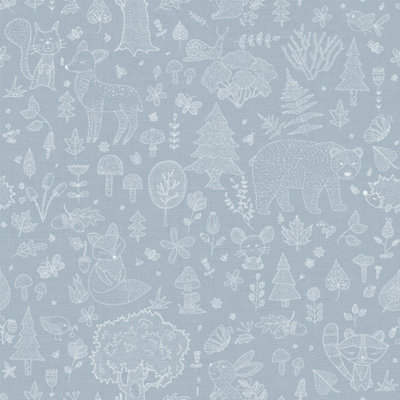 Galerie Little Explorers 2 Blue Forest Kingdom Wallpaper Roll from B&Q