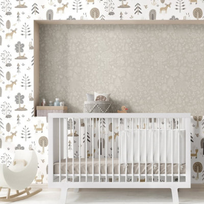 Galerie Little Explorers 2 Silver Forest Kingdom Wallpaper Roll from B&Q