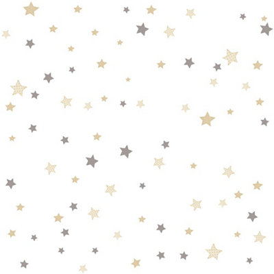 Galerie Little Explorers 2 Silver Stars Wallpaper Roll from B&Q