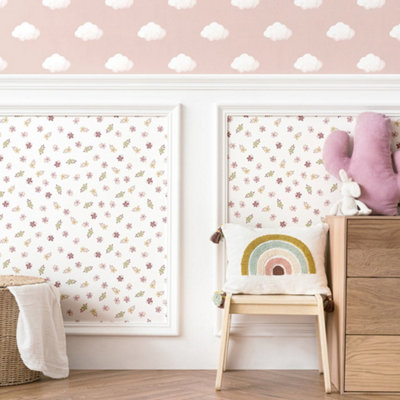 Galerie Little Explorers 2 Pink Cloud Wallpaper Roll from B&Q