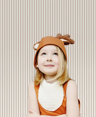 Galerie Little Explorers 2 Beige Small Stripe Wallpaper Roll from B&Q