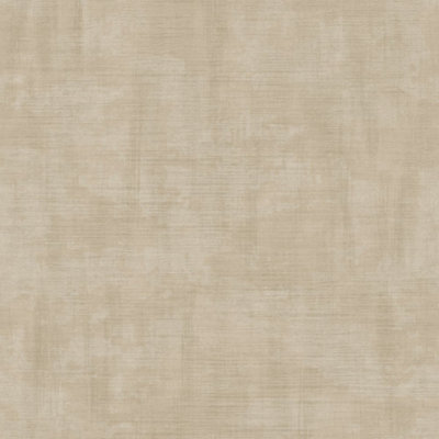 Galerie Italian Textures 3 Taupe Unito Netto Distressed Linen Effect Wallpaper Roll from B&Q