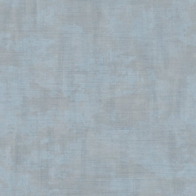 Galerie Italian Textures 3 Light Blue Unito Netto Distressed Linen Effect Wallpaper Roll from B&Q
