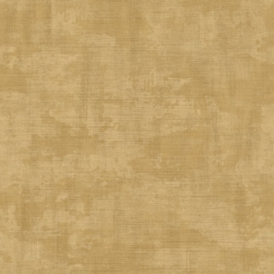 Galerie Italian Textures 3 Gold Unito Netto Distressed Linen Effect Wallpaper Roll from B&Q