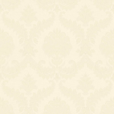 Galerie The Classic Italian Collection Pearl White Traditional Damask Embossed Wallpaper from B&Q