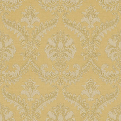 Galerie The Classic Italian Collection Gold Traditional Damask Embossed Wallpaper from B&Q