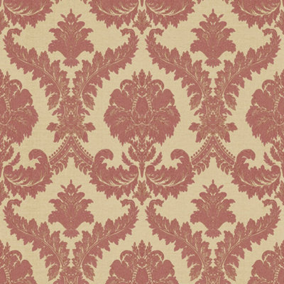 Galerie The Classic Italian Collection Red Traditional Damask Embossed Wallpaper from B&Q