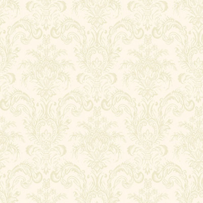 Galerie The Classic Italian Collection Off-White Damask Embossed Wallpaper from B&Q