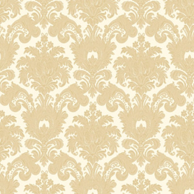 Galerie The Classic Italian Collection Gold Damask Embossed Wallpaper from B&Q