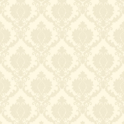 Galerie The Classic Italian Collection Off-White Italian Damask Embossed Wallpaper from B&Q