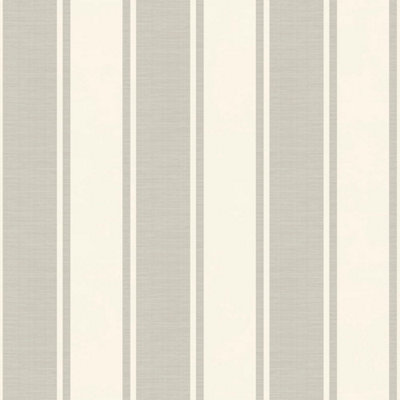 Galerie The Classic Italian Collection Grey Classic Stripe Embossed Wallpaper from B&Q