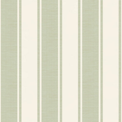Galerie The Classic Italian Collection Green Classic Stripe Embossed Wallpaper from B&Q