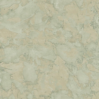 Galerie Structura Green Mottled Texture Wallpaper from B&Q