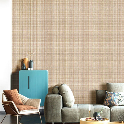 Galerie Structura Red Lines Textured Wallpaper from B&Q