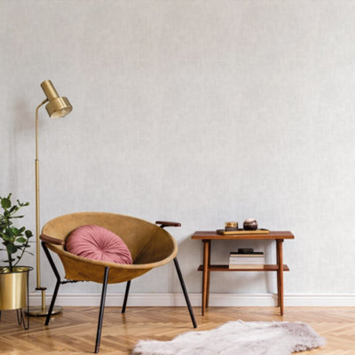 Galerie Botanica White Bali Plain Smooth Wallpaper from B&Q