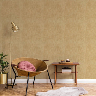 Galerie Botanica Yellow Bali Plain Smooth Wallpaper from B&Q