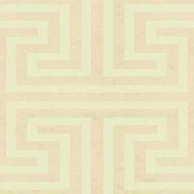 Galerie Synergy Beige Geometric Maze Wallpaper from B&Q