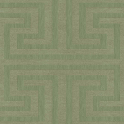 Galerie Synergy Green Geometric Maze Wallpaper from B&Q