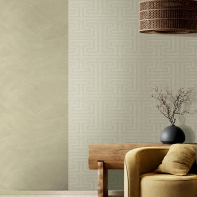 Galerie Synergy Grey Geometric Maze Wallpaper from B&Q