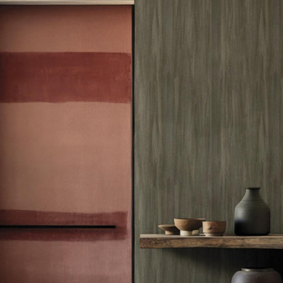 Galerie Synergy Grey Stripe Texture Wallpaper from B&Q