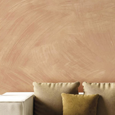 B&Q -  Synergy Brown Brushed Texture Wallpaper