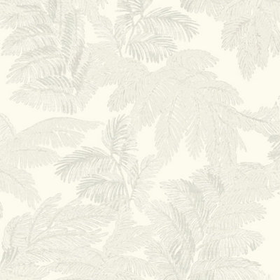Galerie Italian Style Cream Palm Leaf Design Wallpaper Roll from B&Q