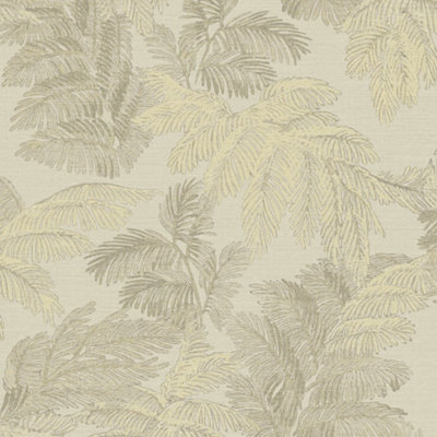 Galerie Italian Style Gold Palm Leaf Design Wallpaper Roll from B&Q