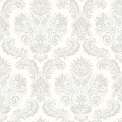 Galerie Italian Style Cream Traditional Floral Damask Wallpaper Roll from B&Q