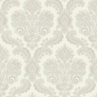 Galerie Italian Style Beige Traditional Floral Damask Wallpaper Roll from B&Q