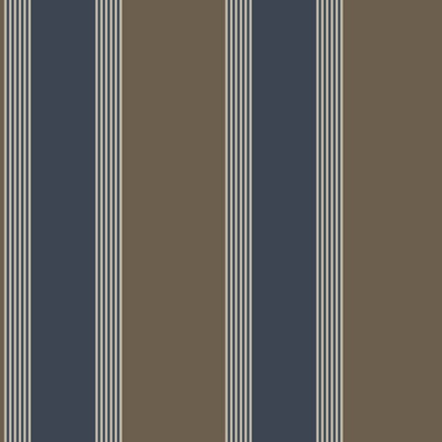 Galerie Italian Style Blue Classic Vertical Stripe Design Wallpaper Roll from B&Q