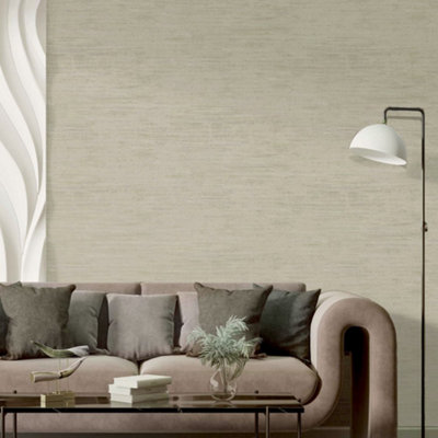 Galerie Italian Style Pink Plain Weave Texture Effect Wallpaper Roll from B&Q