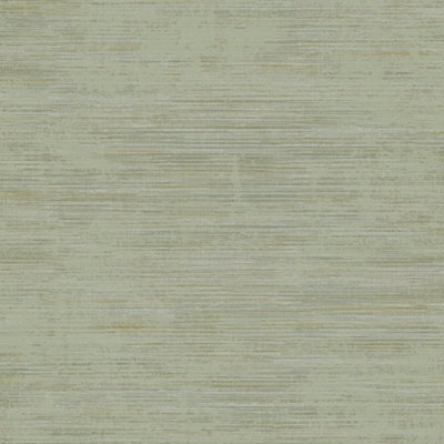 Galerie Italian Style Green Plain Weave Texture Effect Wallpaper Roll from B&Q