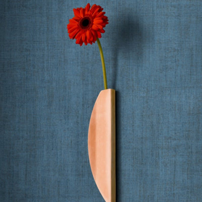 Galerie Structura Blue Plain Textured Wallpaper from B&Q