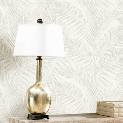 Galerie Palm Tree Cream Wallpaper from B&Q
