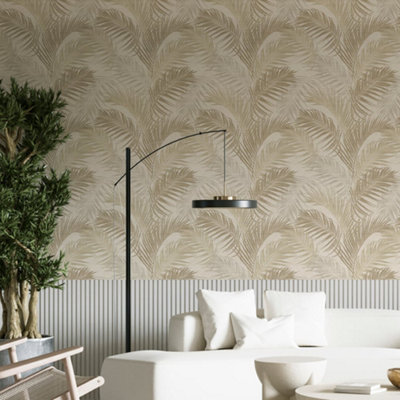 Galerie Palm Tree Bronze Brown Wallpaper from B&Q