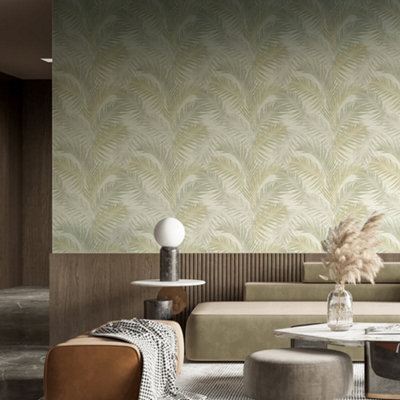Galerie Palm Tree Green Wallpaper from B&Q