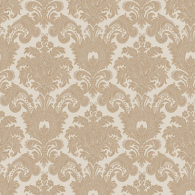 Galerie Italian Silks And Damasks Copper Damask Wallpaper from B&Q