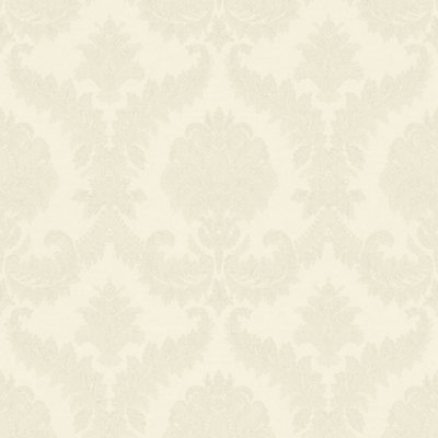 Galerie Italian Silks And Damasks White Damask Wallpaper from B&Q
